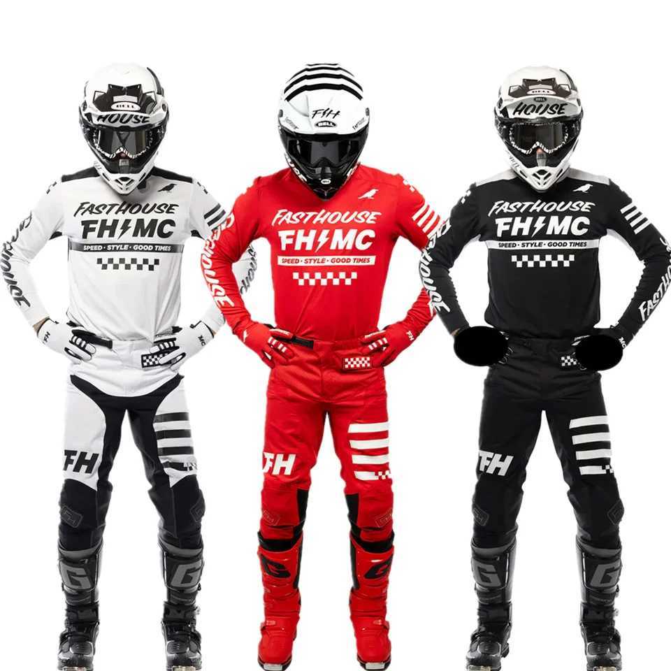 Racing Sets 2024 Podium FXR Dirt Bike Gear Set Off Road MX Jersey Set Motocross Breathable Moto Suit Off Road Motorcycle Clothing S2411284