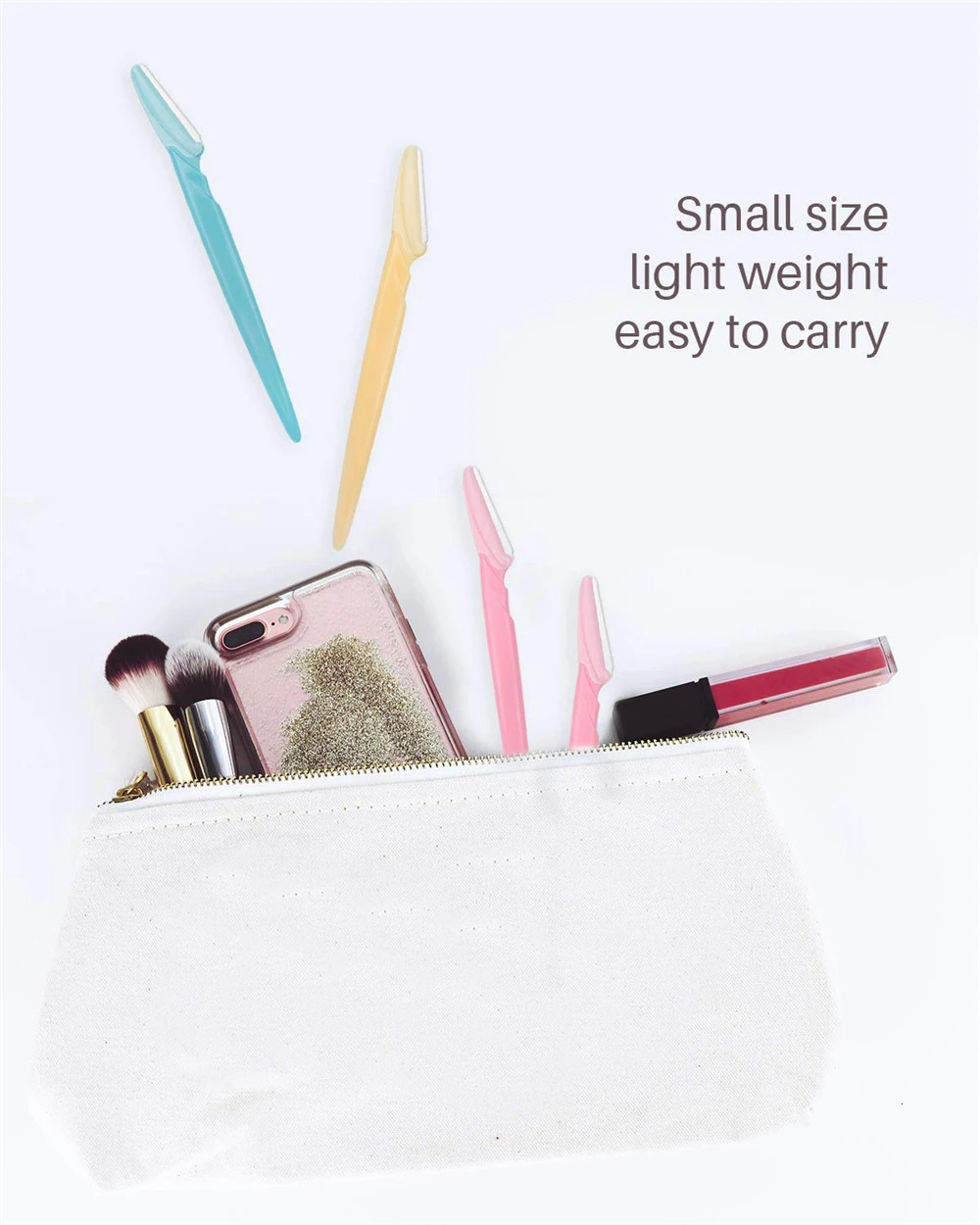 100pcs Eyebrow Razor Trimmer Shavers Multipurpose Exfoliating Dermaplaning Tool For Women With Precision Cover 241128