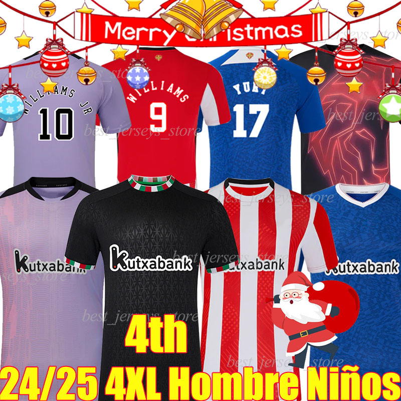 4XL 24/25 GURUZETA Club 4th Soccer Jerseys 2024 2025 BiLbAo BERENGUER MUNIAIN WILLIAMS VILLALIBRE SANCET YURI UNAI G SIMON Football shirts Men Kids Kit Sets fourth
