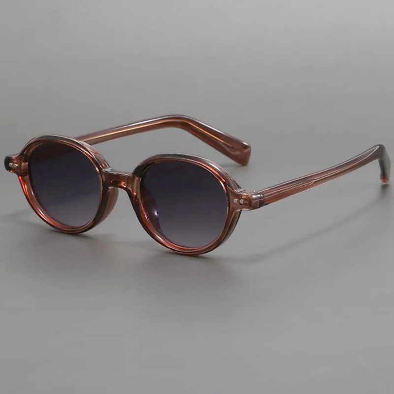 Small Oval Sunglasses Steampunk Men Retro Round Glasses Vintage Women Goggle Gothic Y2K Futuristic a Pilot with Cool INS Punk Personalized Cyberpunk S