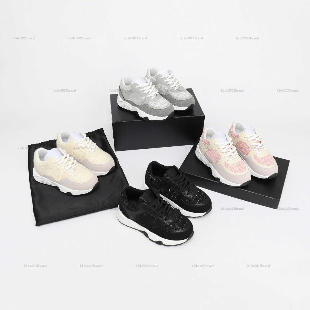 New kids shoesHigh quality Athletic Boots Outdoor baby Sneakers Size 26-35 Including shoe boxes girls boys Running Shoes