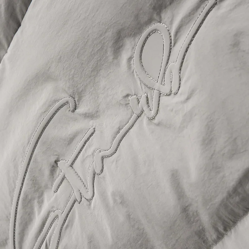 PFNW Simple Gray Stand Collar Quilted Padded Jacket Mens American Cleanfit Thick Warm Winter Cotton-padded Coat CPG2216 241127