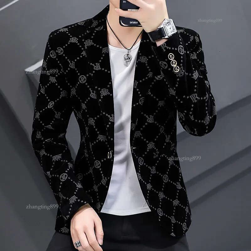 Men's Suits Blazers Mens Slim Fit for Men Business Formal Coat Wedding Suit Jackets Male Fashion Corduroy Blazer Jacket 230111