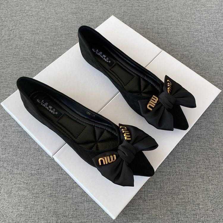 sandals heels high heels Female pointed microfiber single sleeve flat low order womens shoes