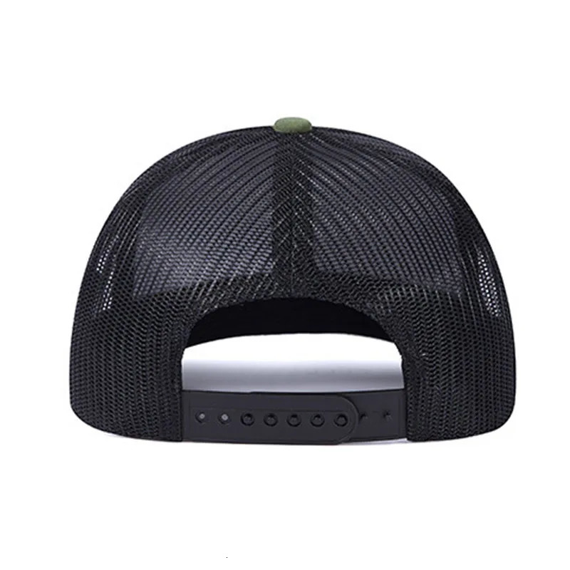 PANGKB blank military green cap pure black mesh breathable snap cap adult outdoor sports beach truck cap wholesale 241127