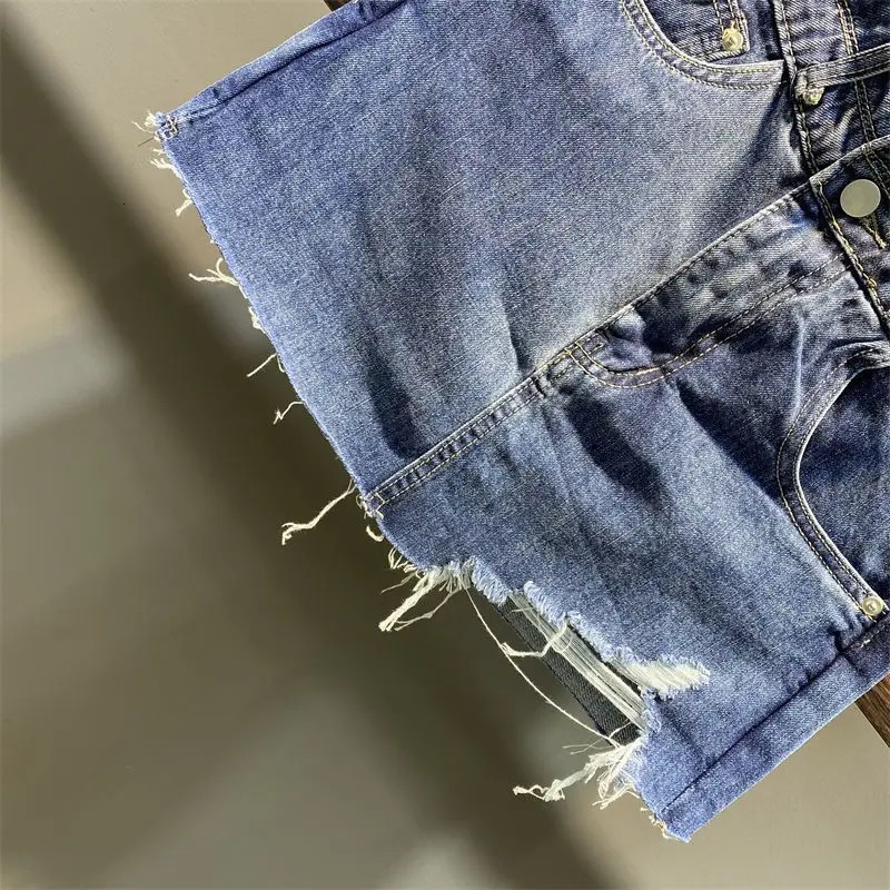 Irregular Denim Mini Skirt Women Cargo Jean Y2k High Waist Blue Skirt Woman Fashion Streetwear Harajuku Sexy Short Skirts 240419