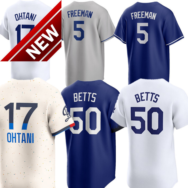 Custom Dodgers Baseball Jersey Shohei 17 Ohtani Mookie 50 Betts 5 Freeman Clayton 22 Gavin 9 Lux Yoshinobu 18 Yamamoto 34 Valenzuela 37 Hernandez 16 Smith
