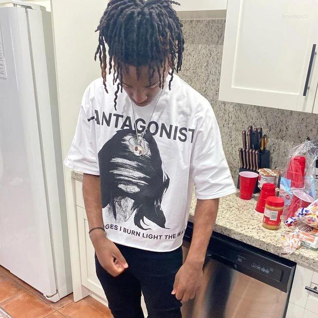 Men's T Shirts Y2K Clothes Harajuku Casual Gothic Tops Pure Cotton Shirt Hip Hop Retro Cartoon Oversized Graphic Print Men Women