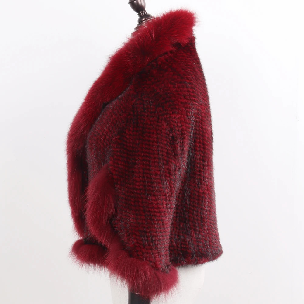 Real Mink Fur Poncho Knitted 100% Natural Real Mink Fur Shawl Natural Fox Fur Collar Pashmina Autumn Winter Mink Fur Scarfs 241127