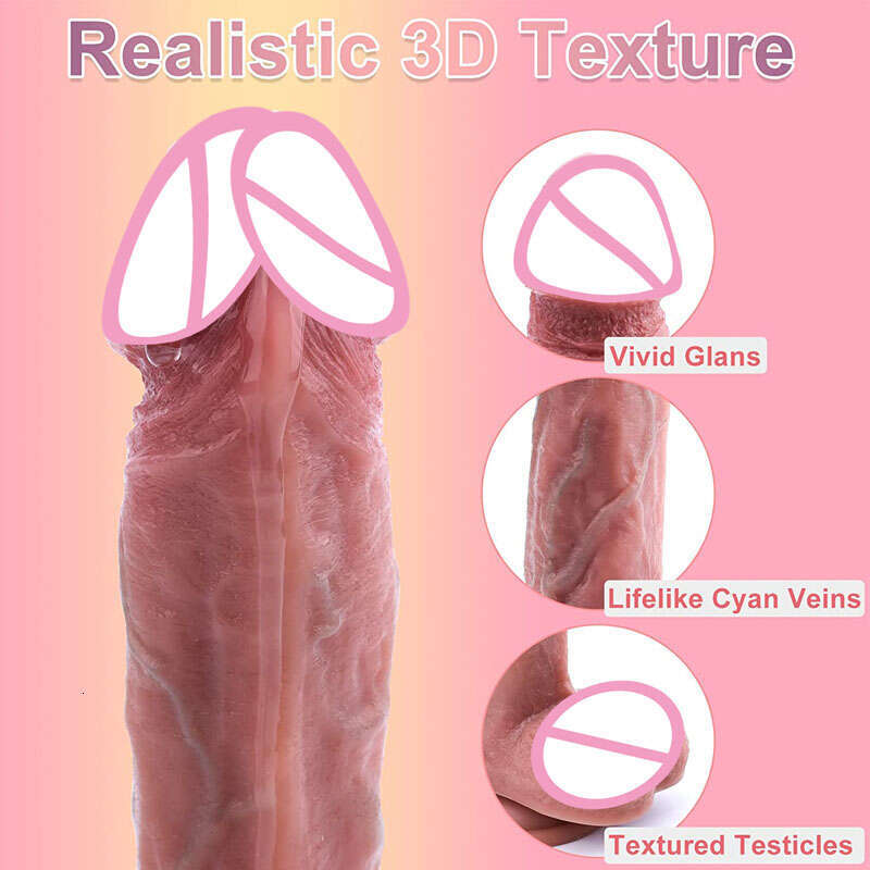 Realistic Feels Like Skin Soft Silicone Anal Dildo Suction Cup Dildos with Balls Fake Adult Sex Toys for Women