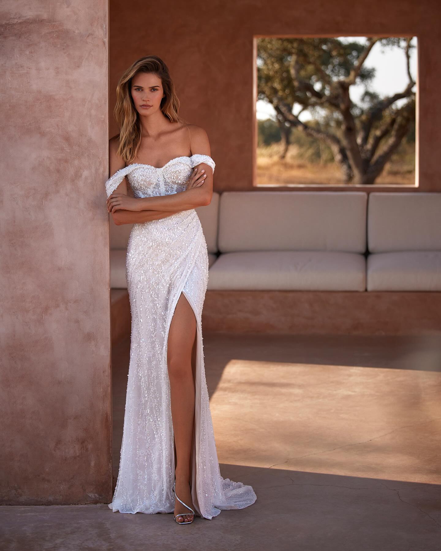 Milla Nova Mermaid Chart Wedding Dress Off Shoulder Crystal Wedding Dresses Bridal Gowns Lace Up Back Split Robe De Mariage 0515