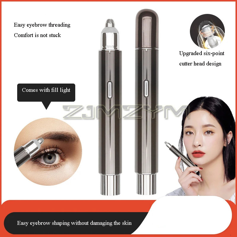 Electric Eyebrow Trimmer Stainless steel Shaver Hair Removal Pen Portable Mini Facial Hair Removal Razor Lip Hair Remover 241128