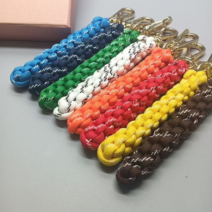 New Fashionable 3d Braided Key Pendant Advanced Feeling Bags Lanyards Nylon Rope Pendant Accessories