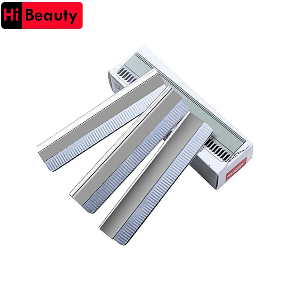 100pcs/lot Stainless Steel Eyebrow Razor Trimmer Face Hair Remover Blades Shaper Shaver Women Beauty Makeup Tools 241128