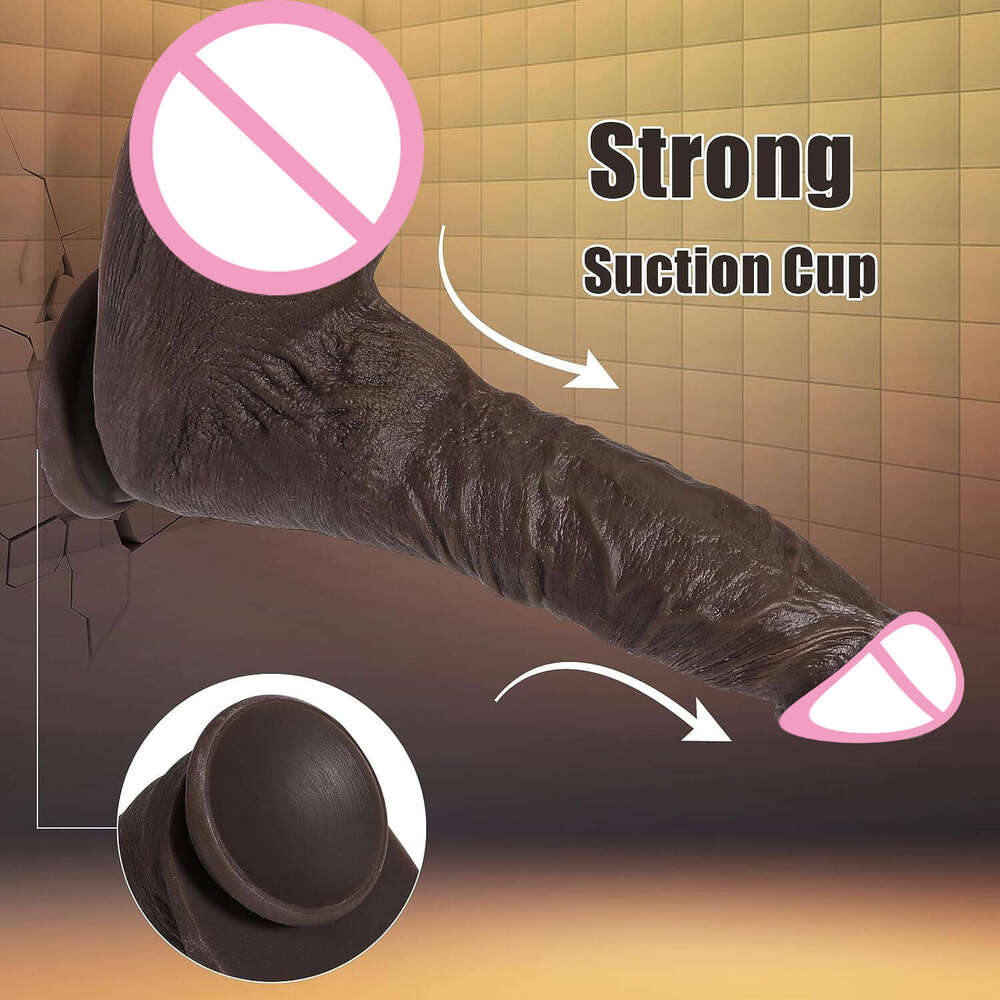 8.4-Inch Realistic Silicone Dildo with Suction Cup - Huge Lifelike Anal/Vaginal Toy for Women, Soft & Safe Adult Sex Stimulator