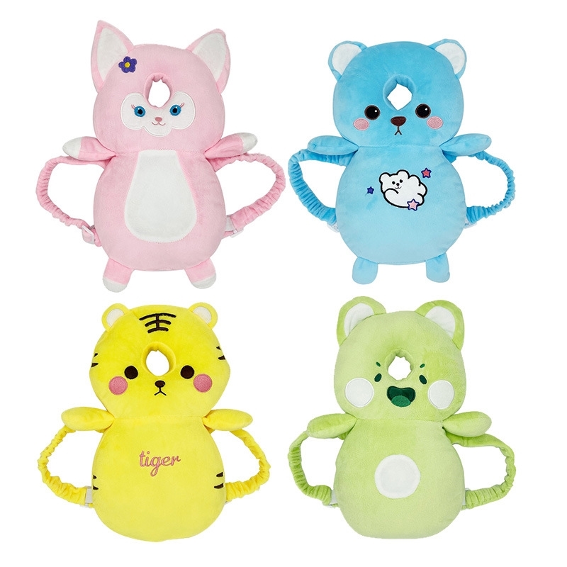Original Newborn Backpacks Harness Headgear Cartoon Baby Head Back Protector Safety Pad 2 Pcs mix Wholesale