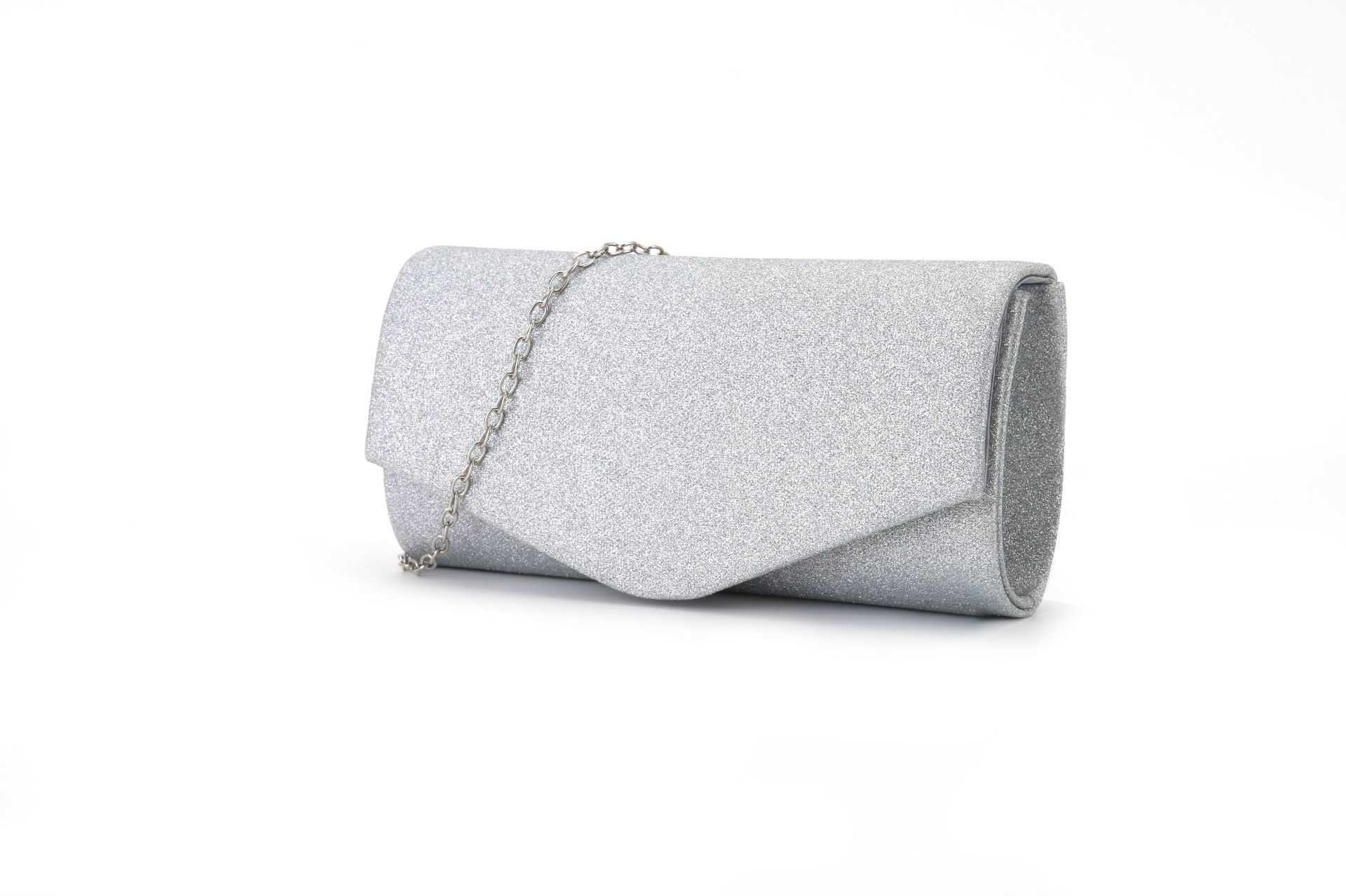 New Evening Bag Handmade Fashionable Flash Material Handheld Underarm Crossbody Bag Evening Bag Women's Bag 241128