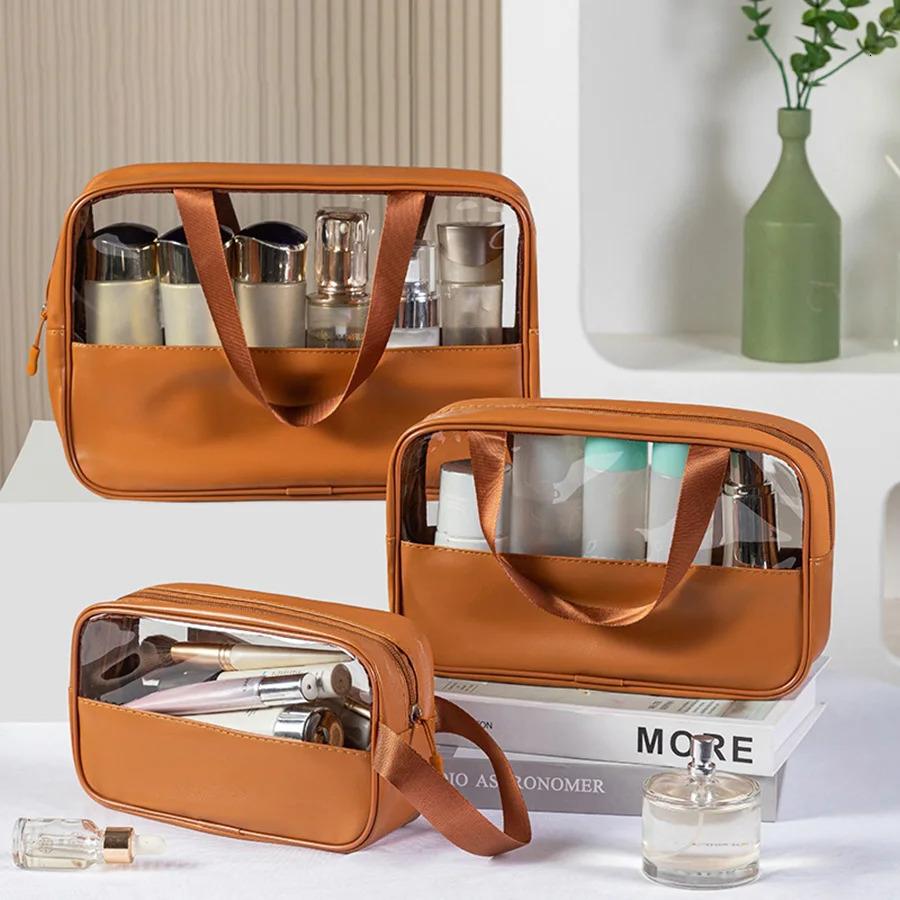 Travel Toiletry Bag for Women and Men Matte Translucent Toiletry Bag with Handy Handle Makeup Cosmetic Organizer Bag for Trave 241128