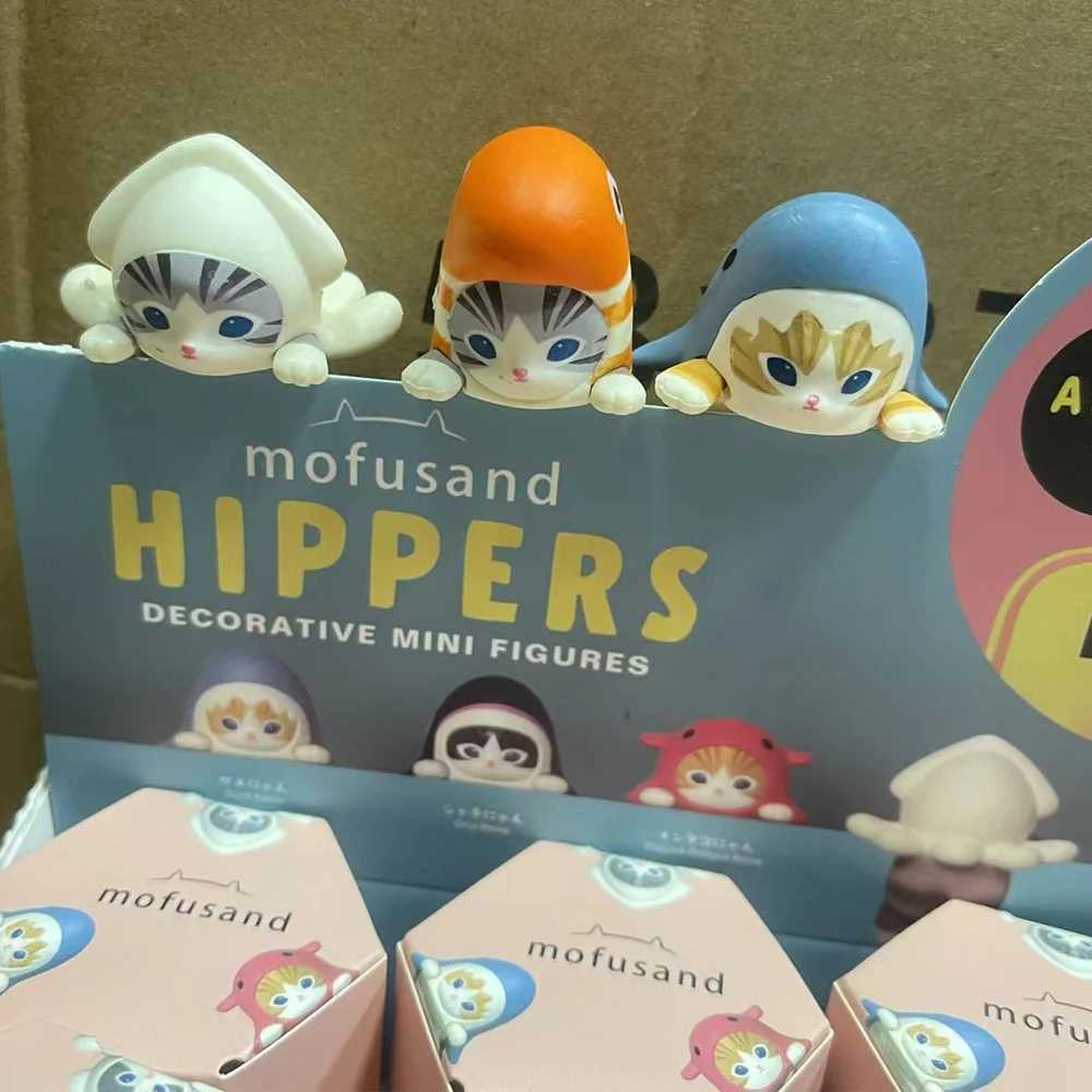Kawaii Mufus and Hippers series blind box action pictures cute dolls mysterious boxes mobile phone decoration accessories toys X241127