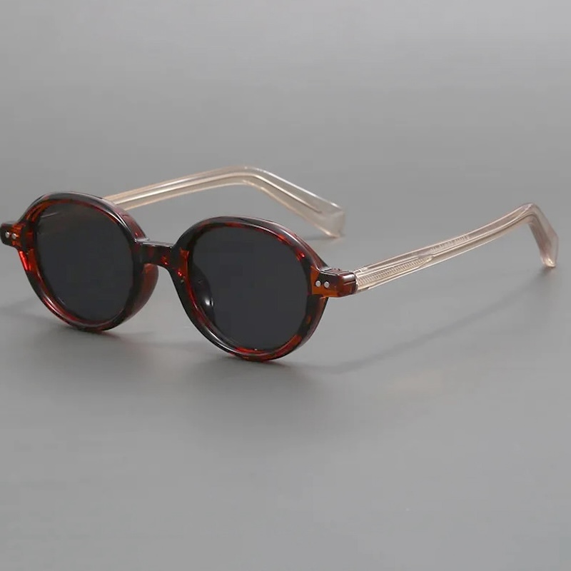 Small Oval Sunglasses Steampunk Men Retro Round Glasses Vintage Women Goggle Gothic Y2K Futuristic a Pilot with Cool INS Punk Personalized Cyberpunk S