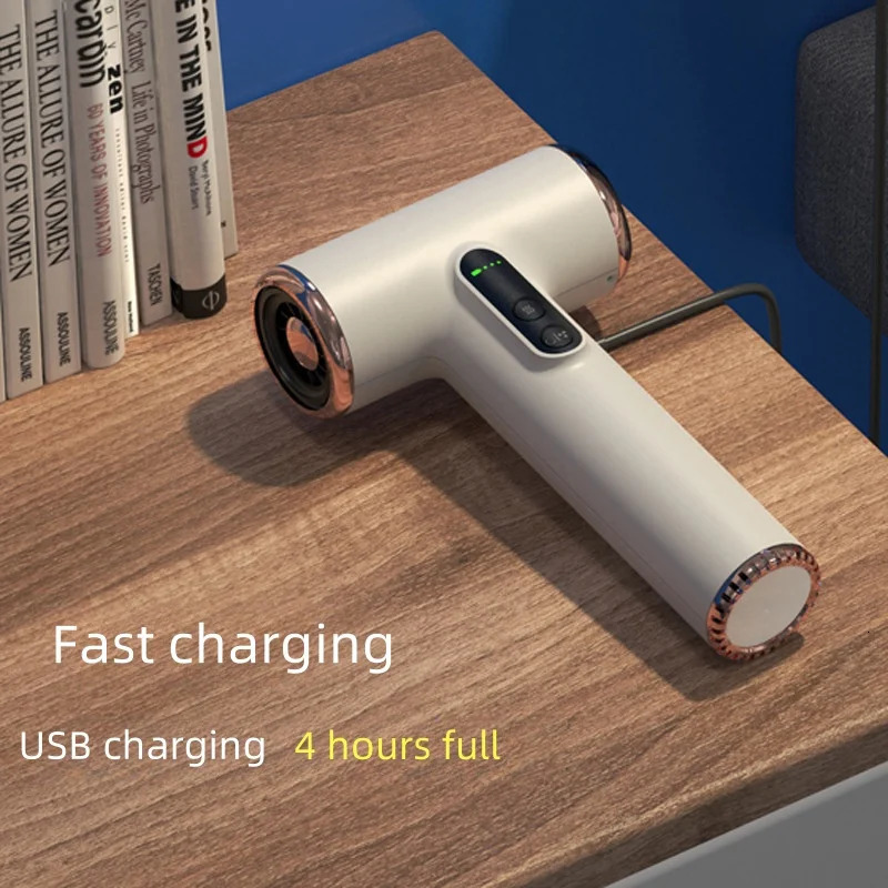 Portable Wireless Hair Dryer USB Charging Display Screen Hair Dryers for Dormitory/Travel Strong Wind Low Noise 3 Gears 241128