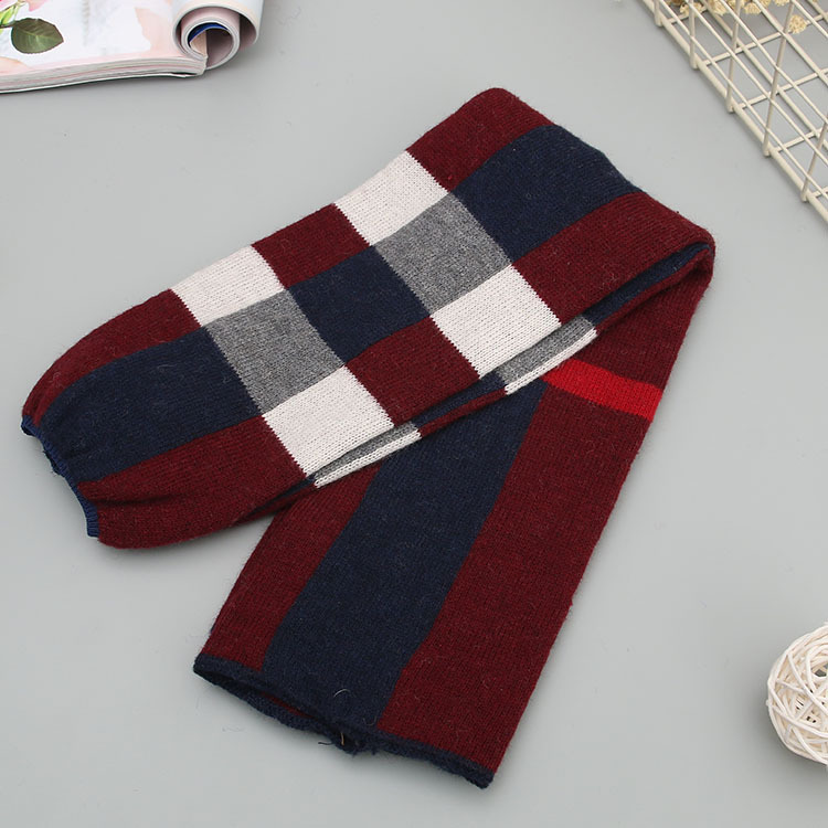 Thickened autumn and winter fashionable socks for women knitted socks color blocked versatile wool adult socks