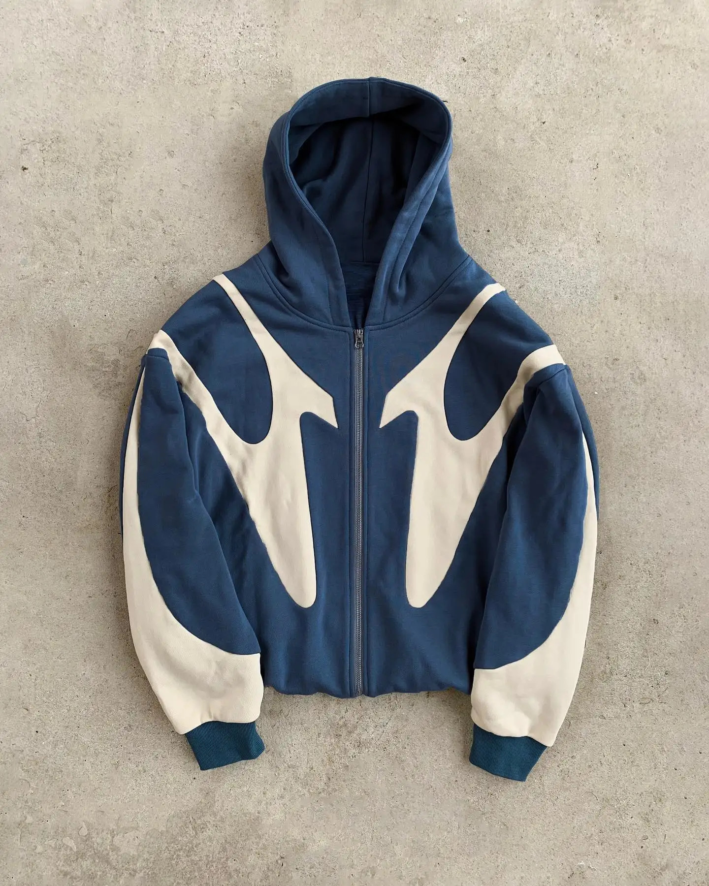 Street Clothing Y2K Zipper Hoodie Mens Gothic Long Sleeve Jacket Sweater Harajuku Hip Hop Super Big Hoodie 241127