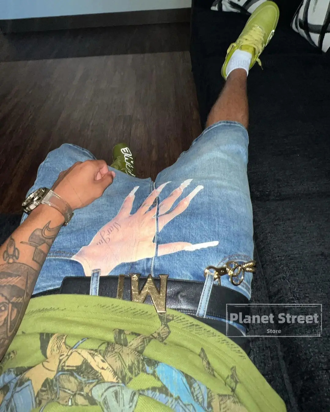 Vintage Blue Baggy Denim Gym Shorts Harajuku Hip Hop Y2K Shorts Pants Mens Graphic Print Gothic Sweatpants Shorts 241127