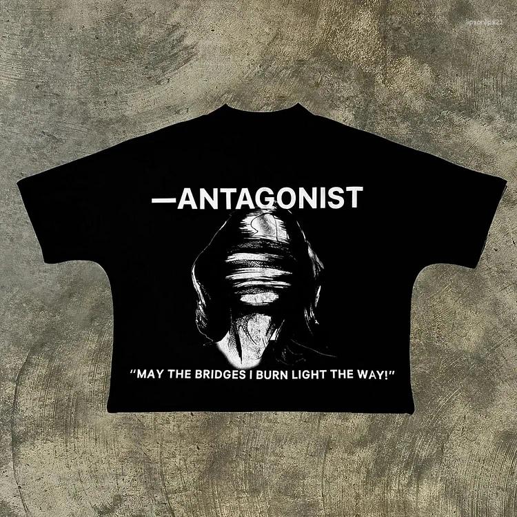 Men's T Shirts Y2K Clothes Harajuku Casual Gothic Tops Pure Cotton Shirt Hip Hop Retro Cartoon Oversized Graphic Print Men Women