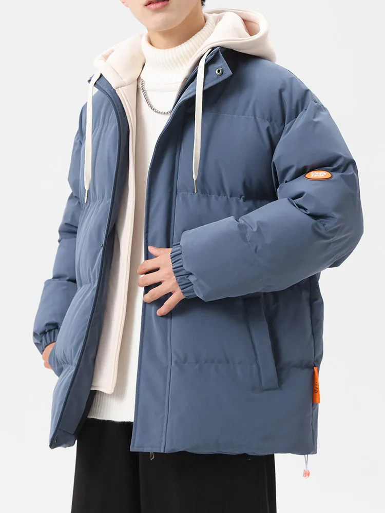 Plus Size Mens Winter Jacket Thick Warm Parka Coat Korean Fashion Cotton Padded Thermal Outerwear Hooded Windbreaker 8XL w241126