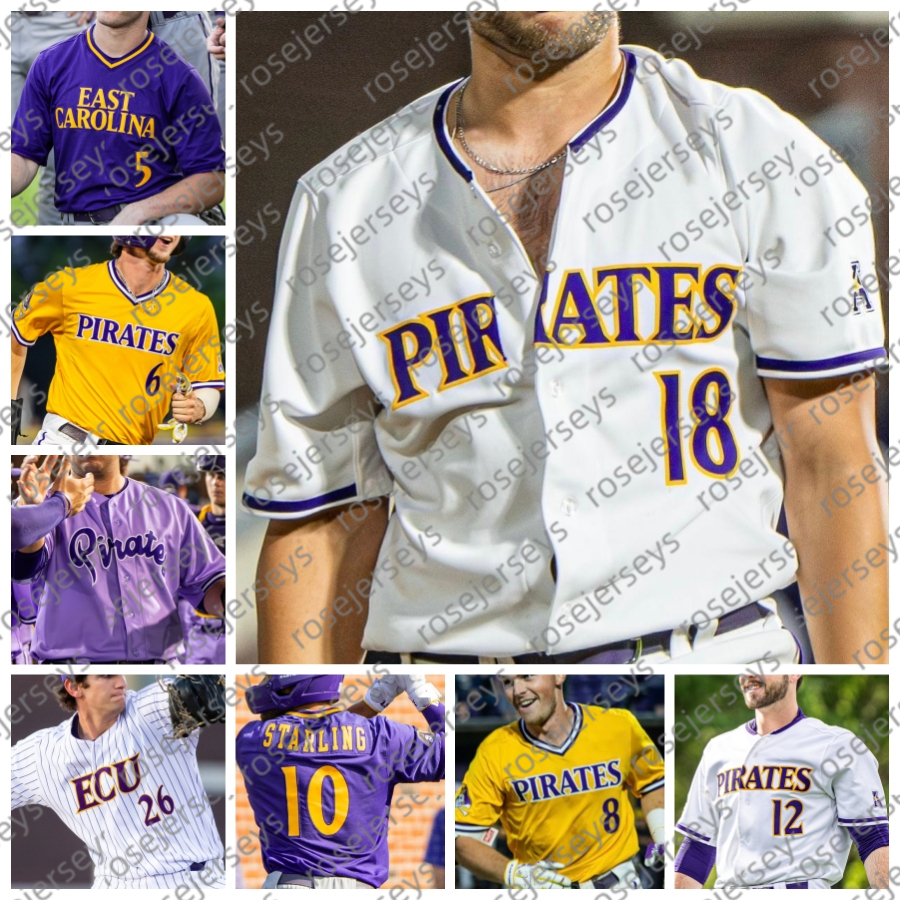 East Carolina Pirates 2024 ECU Baseball Parker Byrd Zach Root Trey Yesavage Alec Burleson Gavin Williams Carter Cunningham Ryley Johnson Men Women Youth Jersey