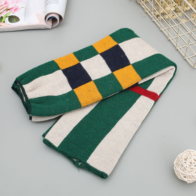 Thickened autumn and winter fashionable socks for women knitted socks color blocked versatile wool adult socks