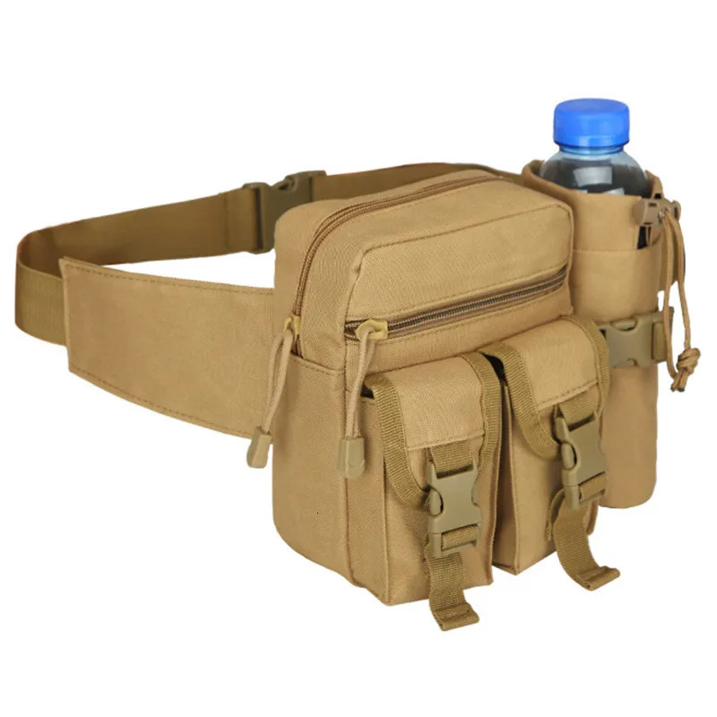 2024 Waist Pack Bag Nylon Hiking Water Bottle Phone Outdoor Sports Hunting Climbing Camp Belt 241115