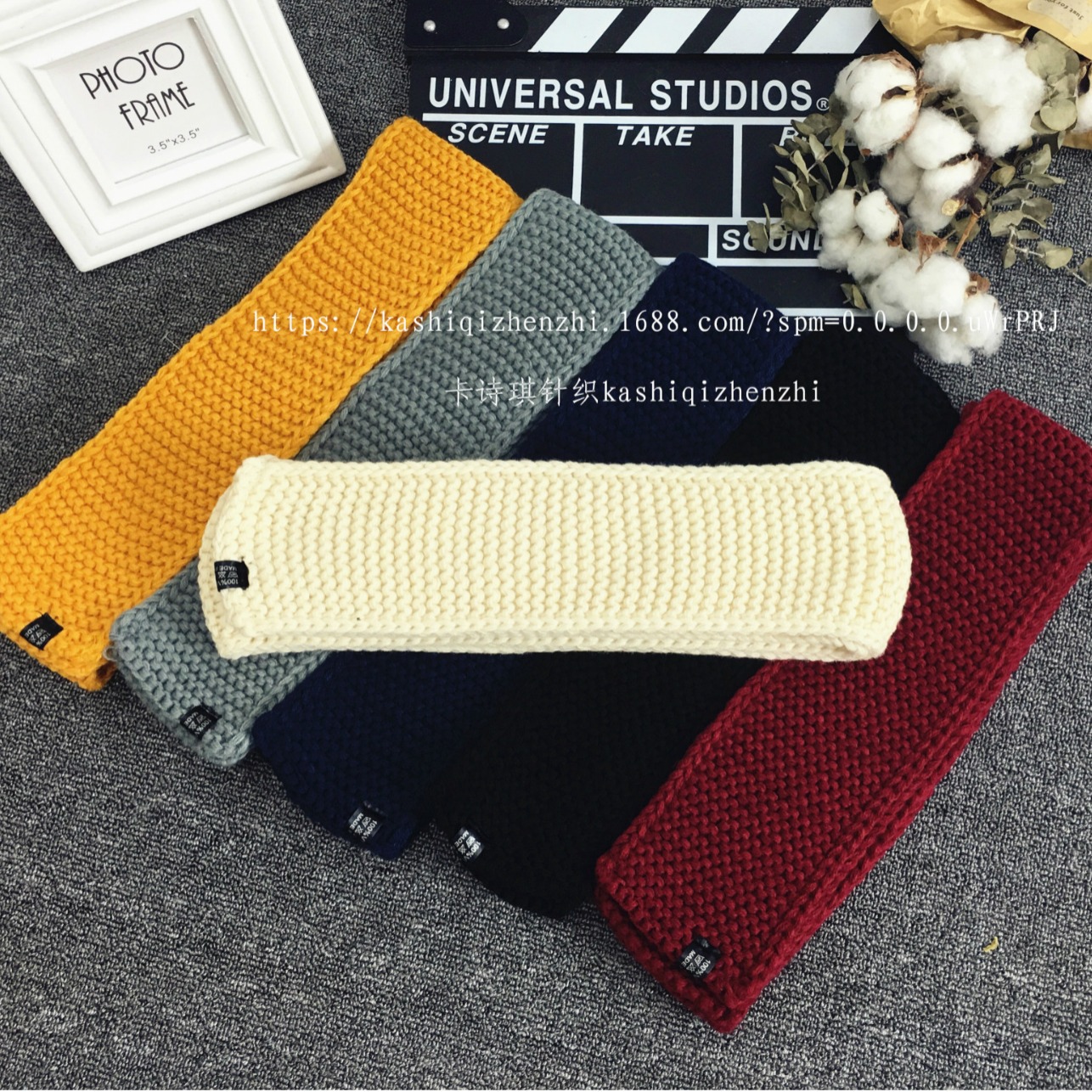 Autumn and Winter New Korean Coarse Wool Soft Girl Scarf Thickened Warm Men's and Women's Knitted Neck Wholesale