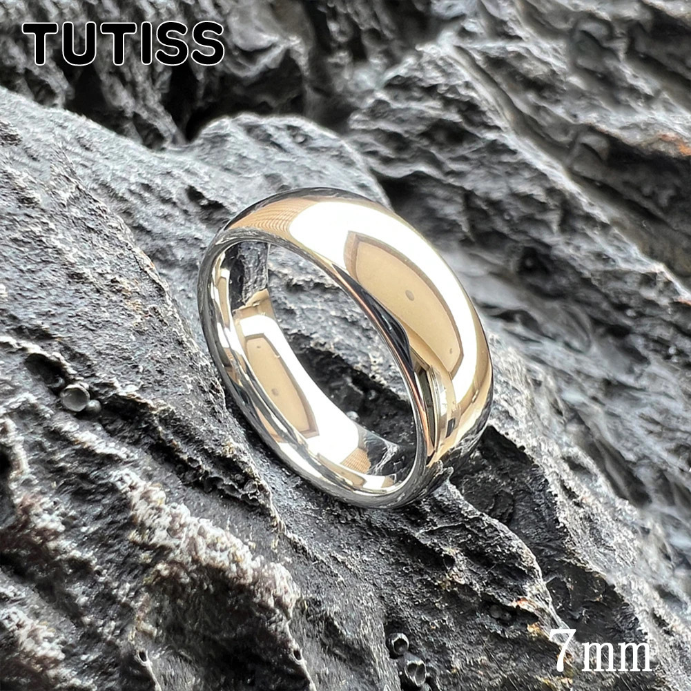 TUTISS 2/3/4/5/6/7/8/10mm Tungsten Carbide Ring Men Women Shiny White Gold Color Wedding Band Comfort Fit 241128