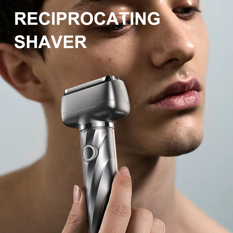 Professional Reciprocating Shaver For Man Multifunction Electric Beard Razor Twin Blade Rechargeable Face Knives Trimmer 240420