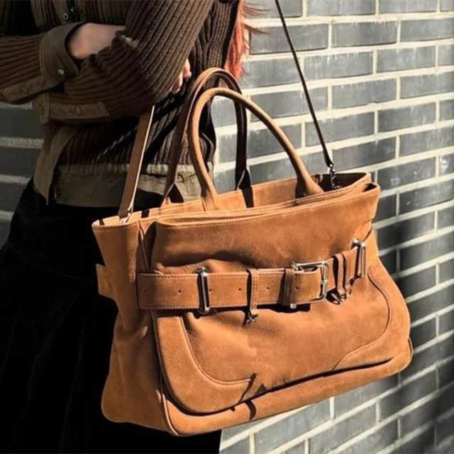 New Fashion Versatile Belt Buckle Horizontal Large Capacity Cool Style Commuter Korean Women's Crossbody Travel Bag PC