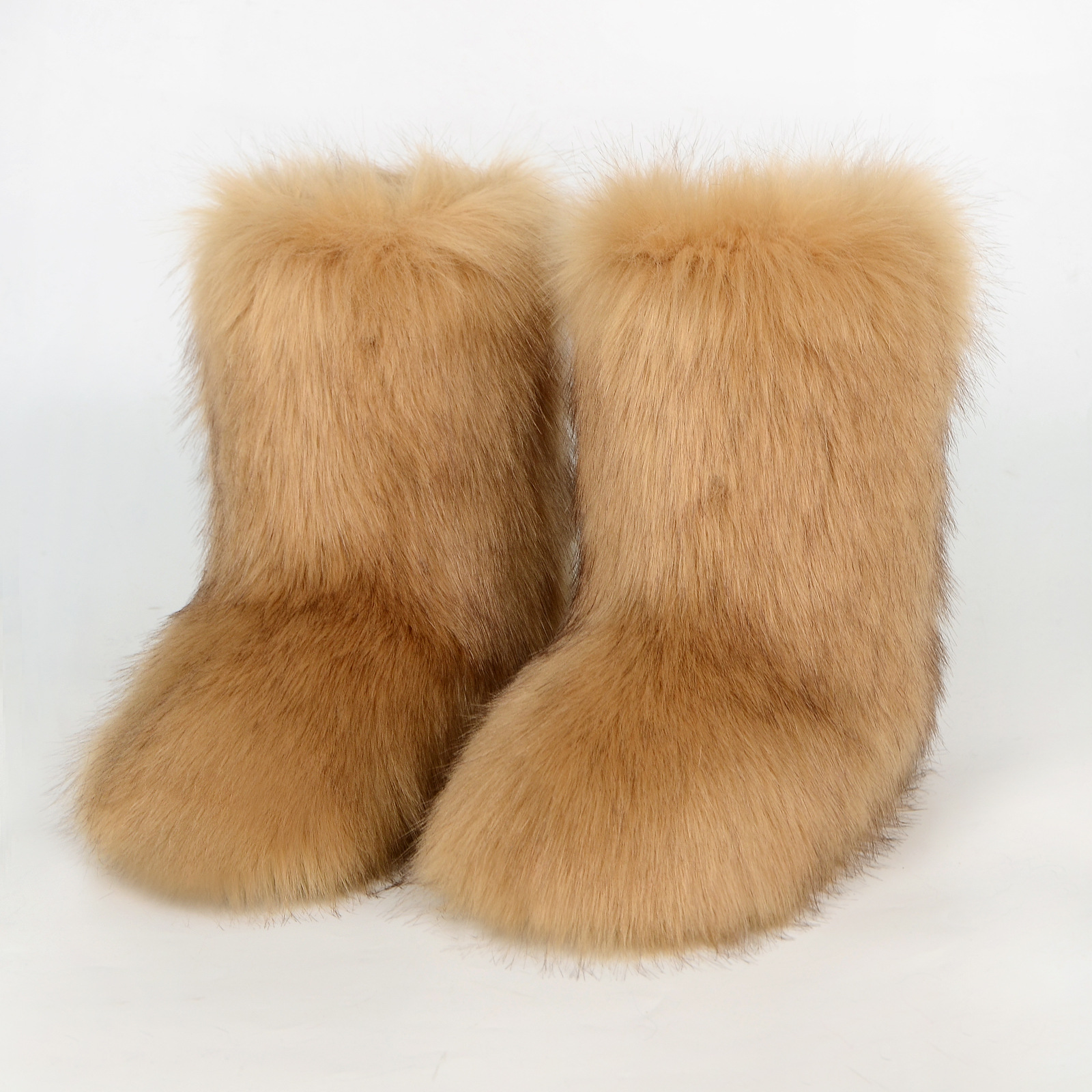 2025 new fox fur boots for mens womens Snow Boots comfortable keep warm fashion black white grey blue pink red indoor outdoor trainer sneakers