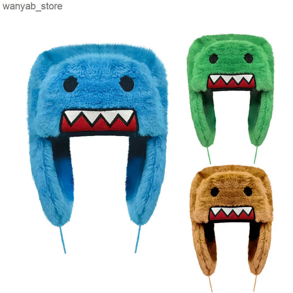 Beanie/Skull Caps Autumn and Winter Y2K Street Personal Lei Feng Hat Womens Embroidered Earmuffs Fce Hat Warm Earmuffs Warm Travel essence L240910