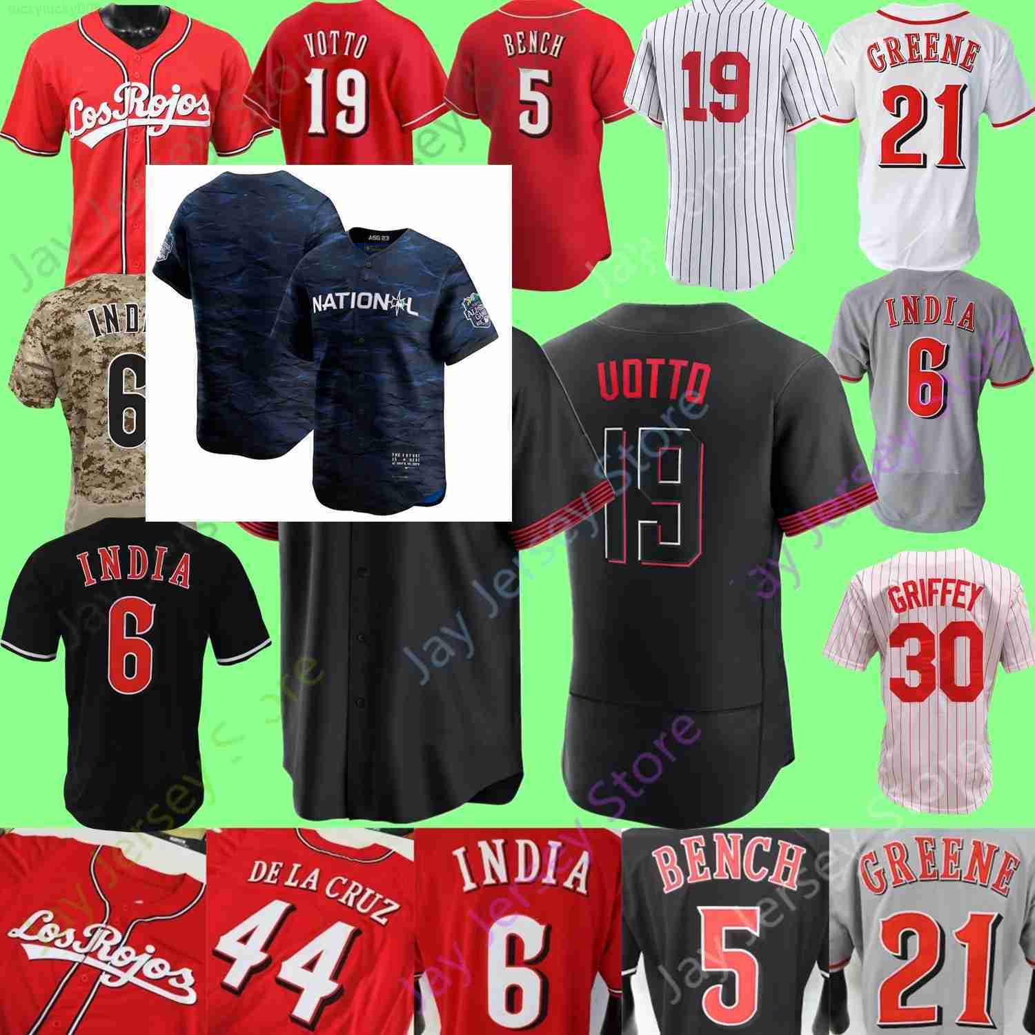 Reds Baseball Jersey custom 5 Johnny Bench 14 Pete Rose 30 Ken Griffey 41 Andrew Abbott 3 Jeimer Candelario men women youth kid S M L XL XXL XXXL 4XL
