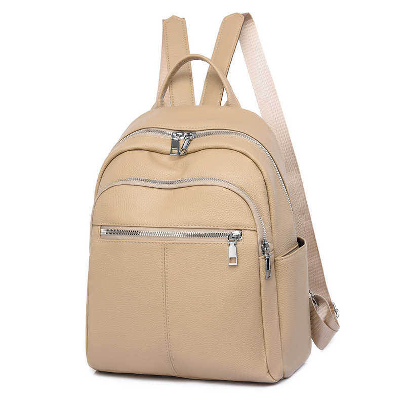 New women's backpack 2024 solid color versatile women's backpack women's Korean version fashionable and personalized commuting bag
