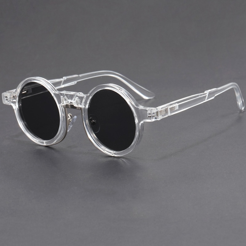 Round Steampunk Sunglasses Men Retro Glasses Vintage Women Goggle Gothic Y2K Futuristic a Pilot with Cool INS Punk Personalized Cyberpunk S228 IVSTA