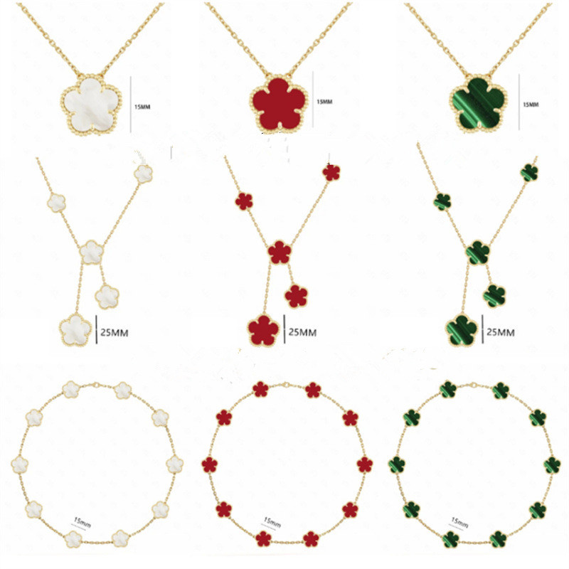 10 Clover Necklace leaf Pendant Pearl Mother Plated Women's Girl Valentine's Mother's Day Engagement designer Jewelry Gift vanly cleeflies Necklace