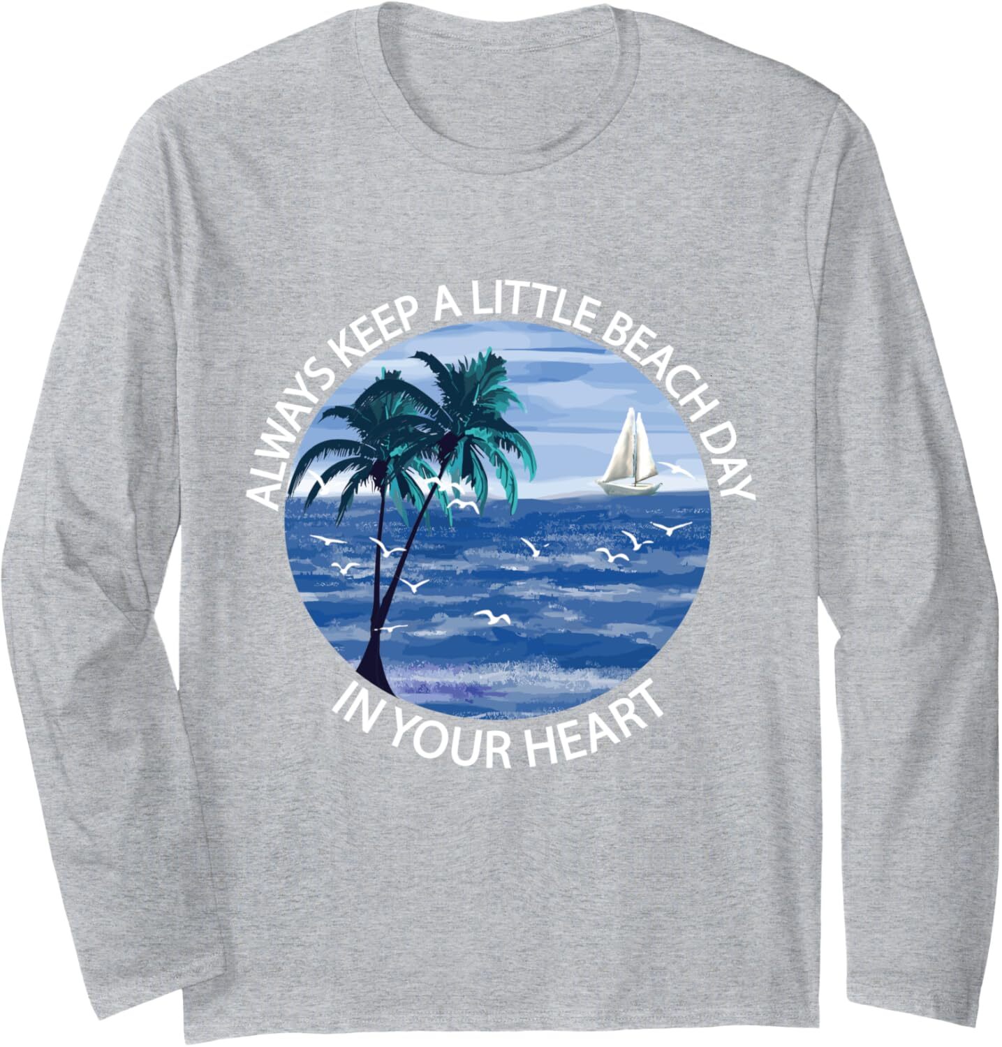 Long Sleeve Shirts for Men sweatshirt Life Is Really Good Palm Tree Summer Beach Vacation Graphic Streetwear Casual tops clothes casual fashion