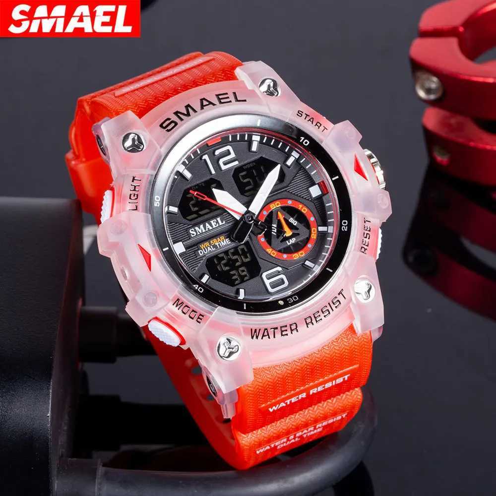 SMAEL 8007 Ectronic Sports Outdoor Waterproof and Shockproof Timing Dual Display Si Str Mens Watch M241128