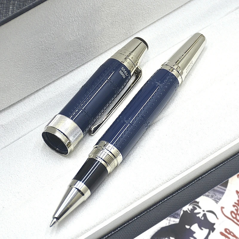 Limited Edition Saint-Exupery Blue/Black Rollerball Pen Ballpoint Pen Office School Writing Fountain Pens With MB Serial Number 240423