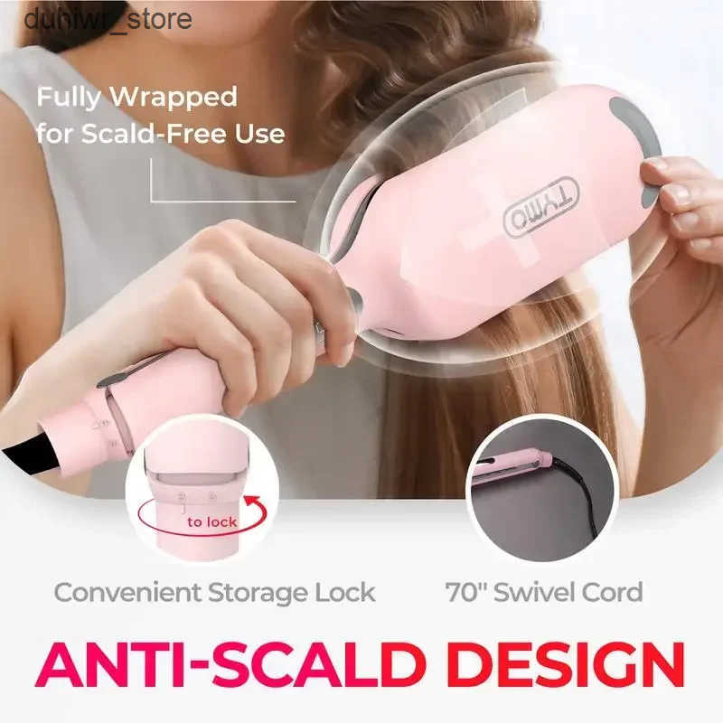 Curling Irons TYMO ROVY Wave curved iron used for easy and comfortable styling negative ion hair brush and comfortable handle J241129