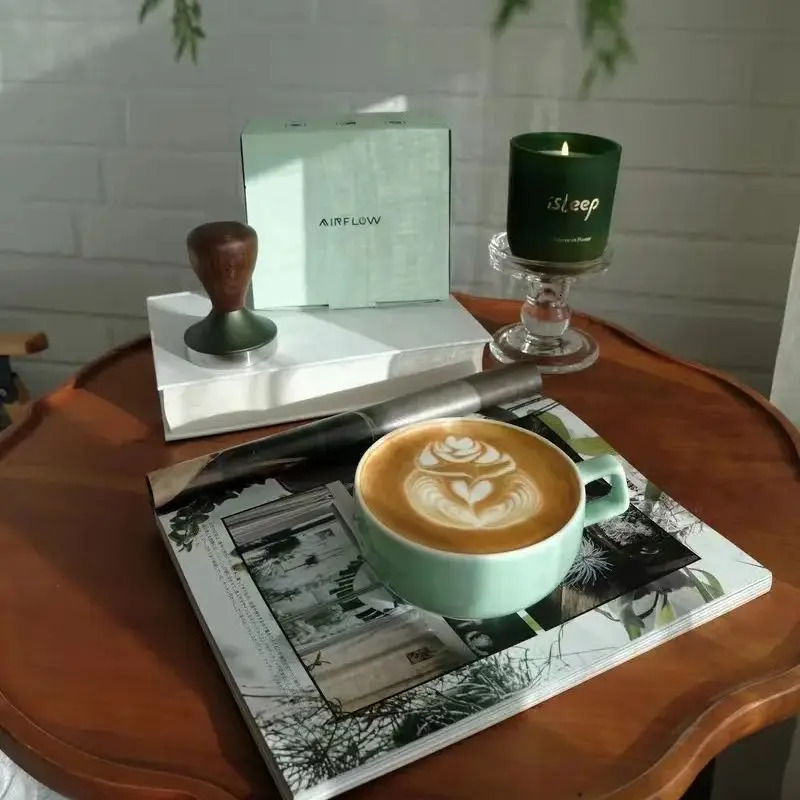 AIRFLOW Coffee Cups Ceramic Mugs Professional Latte Cup 240ml with Handle Milk Tea Oatmeal Breakfast Mug Drinkware Kitchen 241128