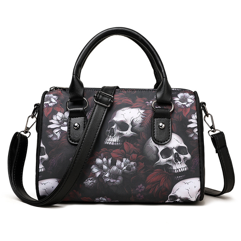 2025 new New trendy skull pillow bag, fashionable and personalized Oxford cloth handbag, large capacity crossbody zhanyishengli
