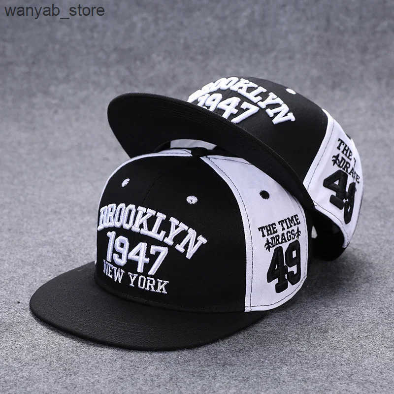 Ball Caps Hip hop hats can be worn in all seasons mens flat neck hats cool hats on the street womens outdoor sun hats L240910